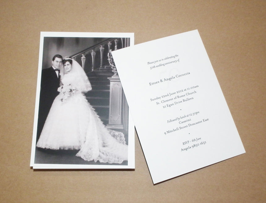50th Wedding Anniversary Postcards